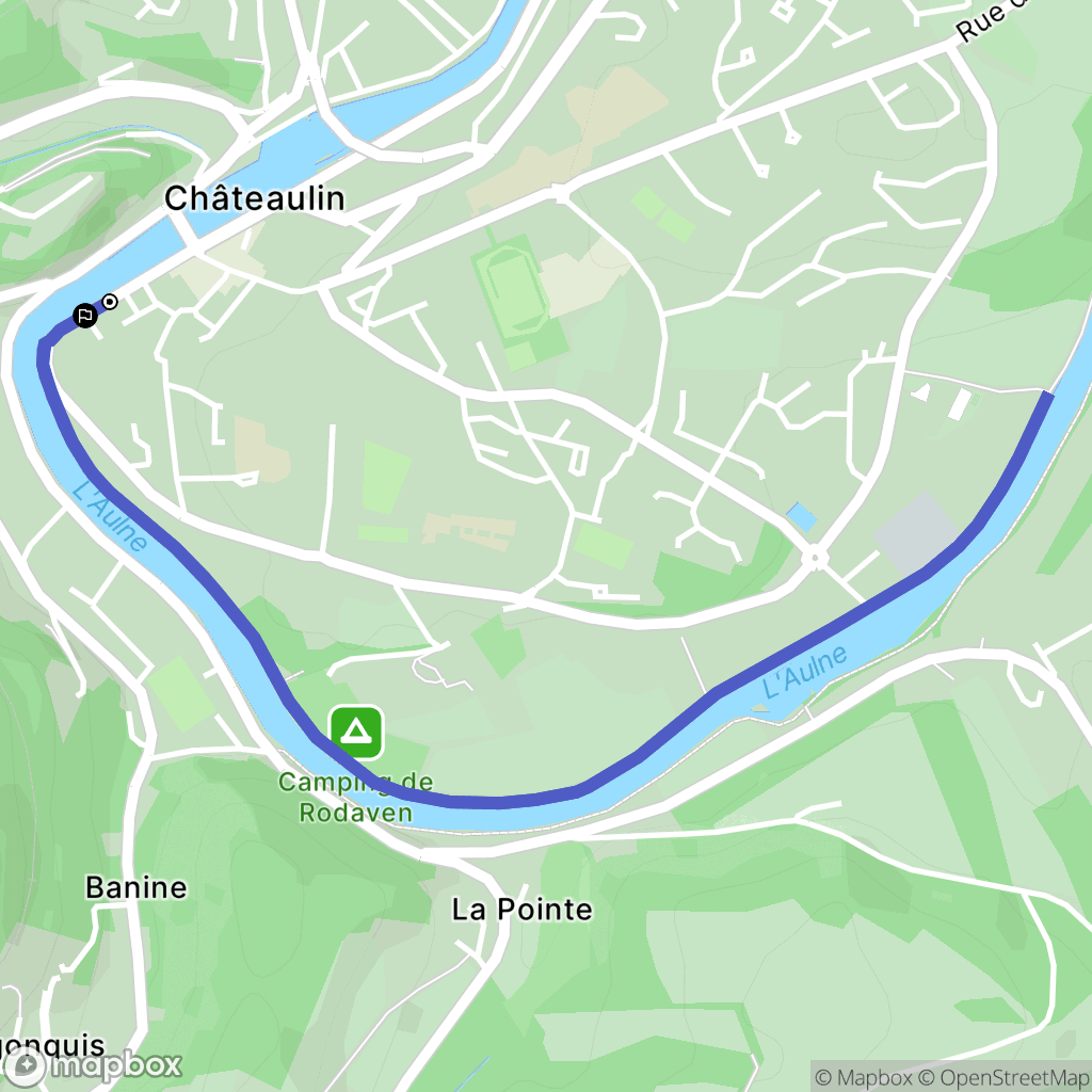 Châteaulin : carte du parcours de randonnée - France
