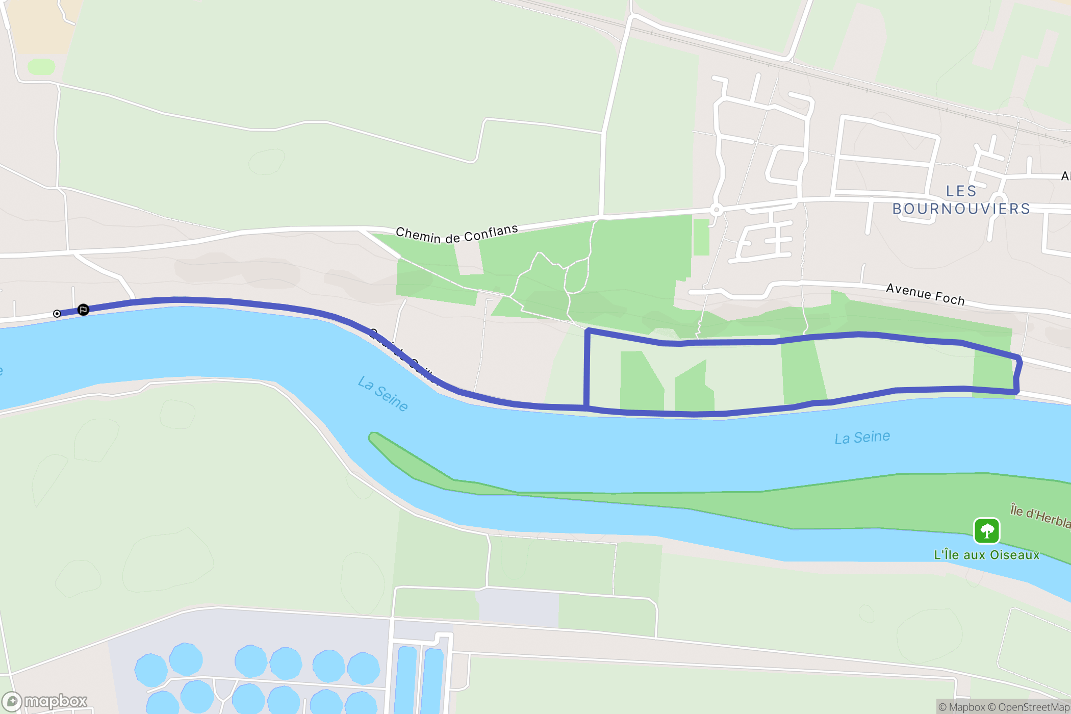Conflans-Sainte-Honorine : carte du parcours de randonnée - France