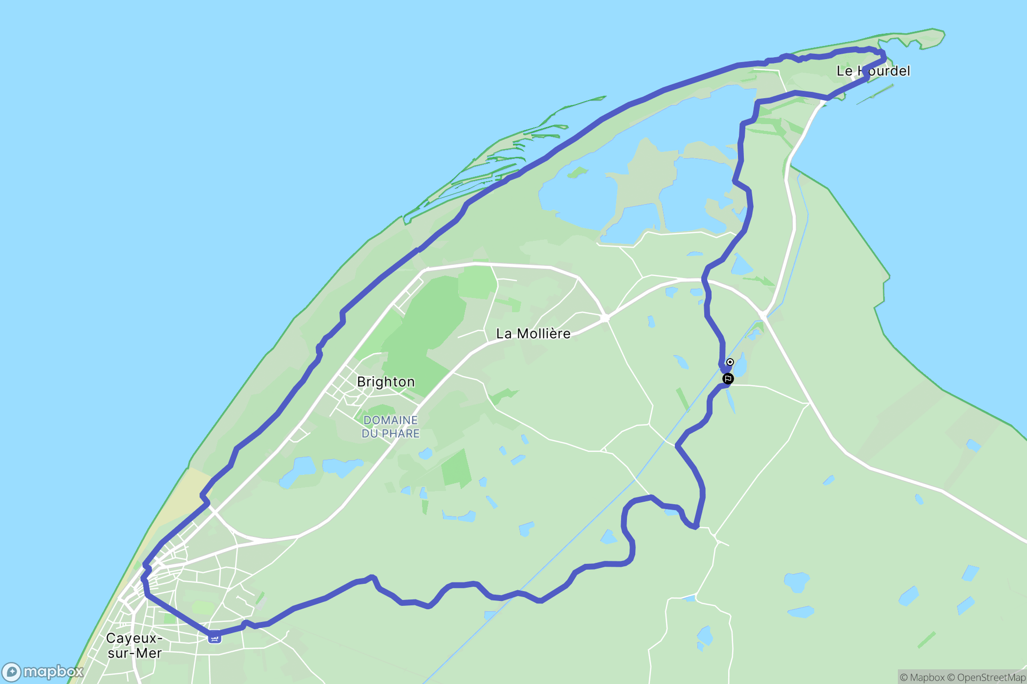 Lanchéres : carte du parcours de randonnée - France