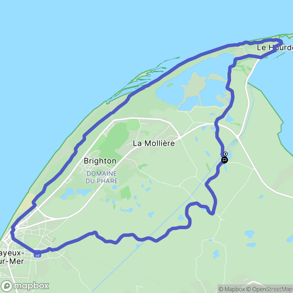 Lanchéres : carte du parcours de randonnée - France