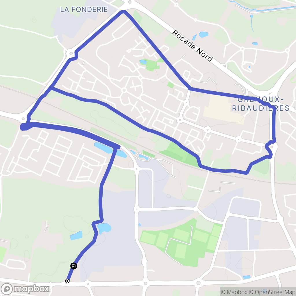 Saint-Berthevin : carte du parcours de randonnée - France