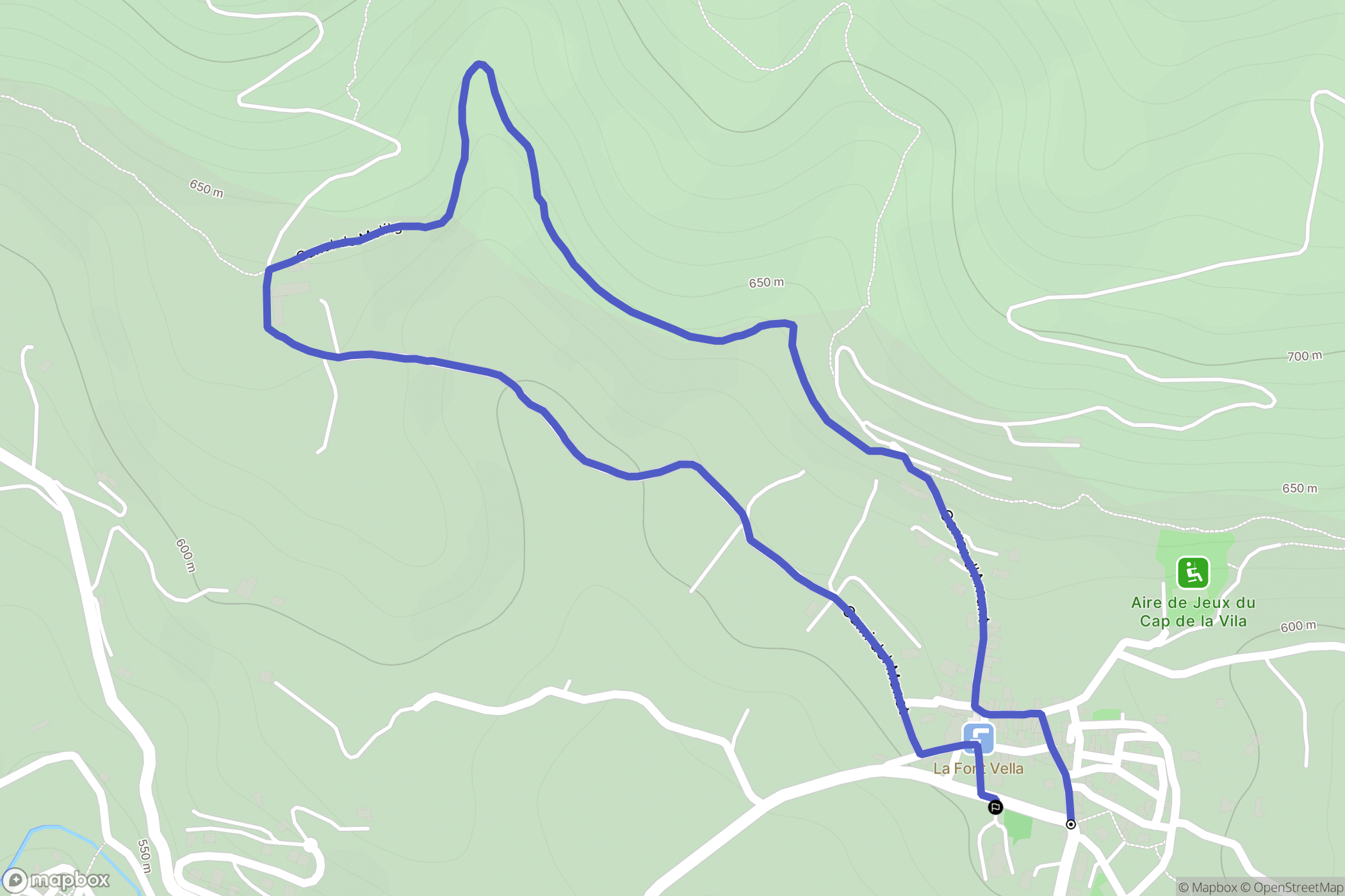 Molitg-les-Bains : carte du parcours de randonnée - France