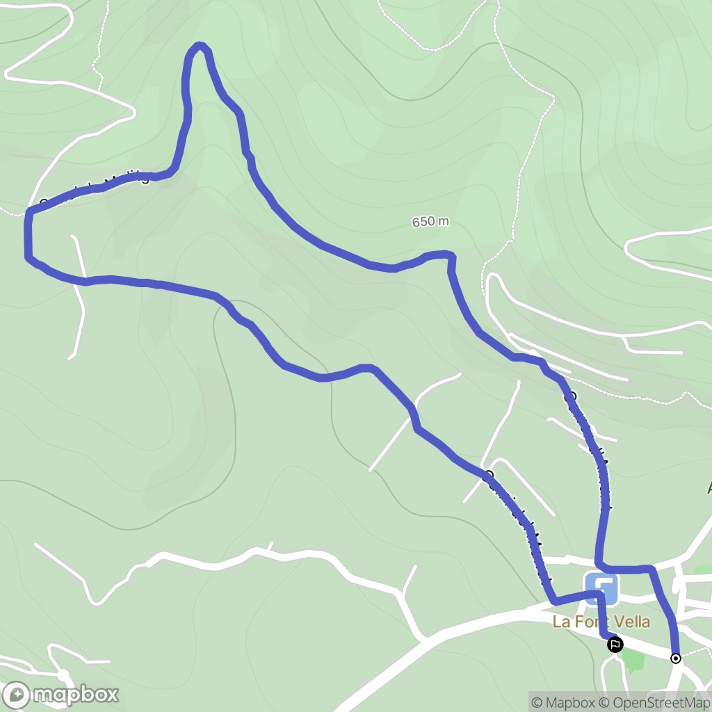 Molitg-les-Bains : carte du parcours de randonnée - France