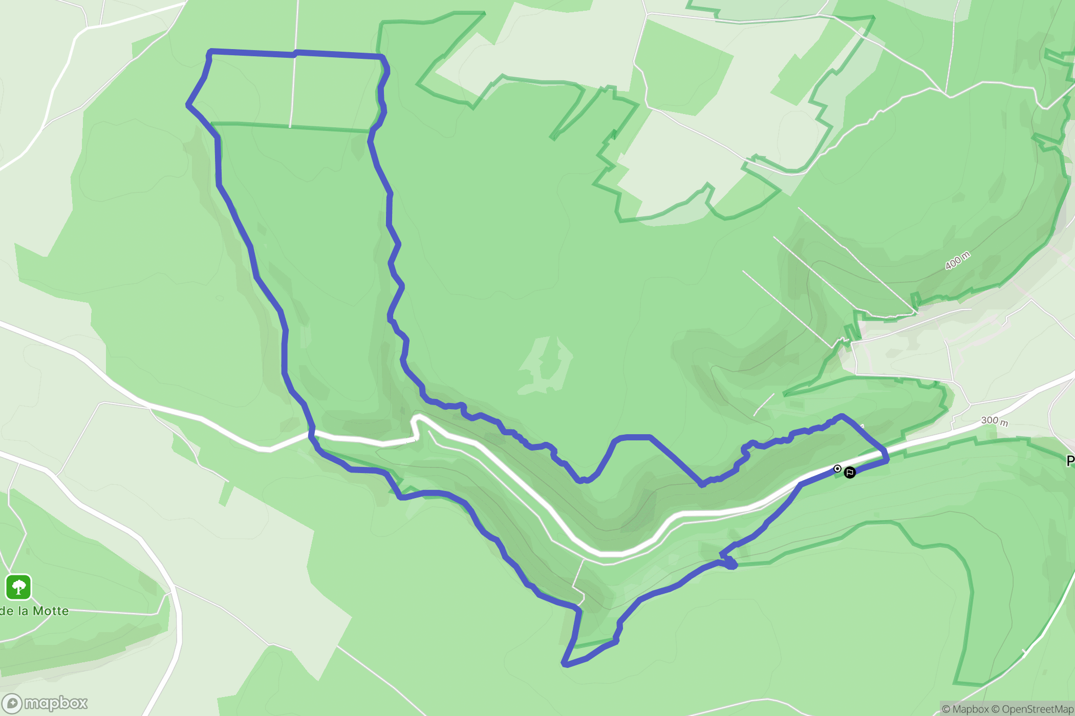 Gevrey-Chambertin : carte du parcours de randonnée - France