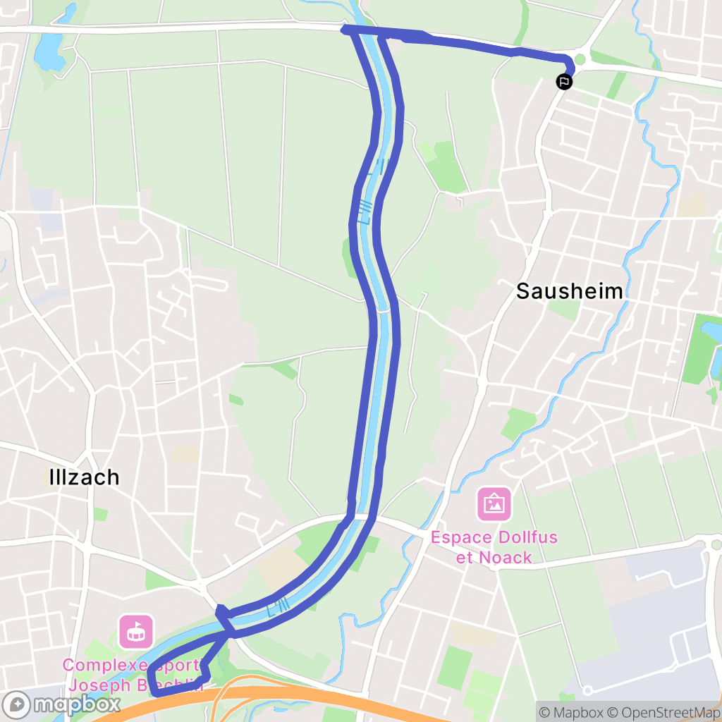 Baldersheim : carte du parcours de randonnée - France