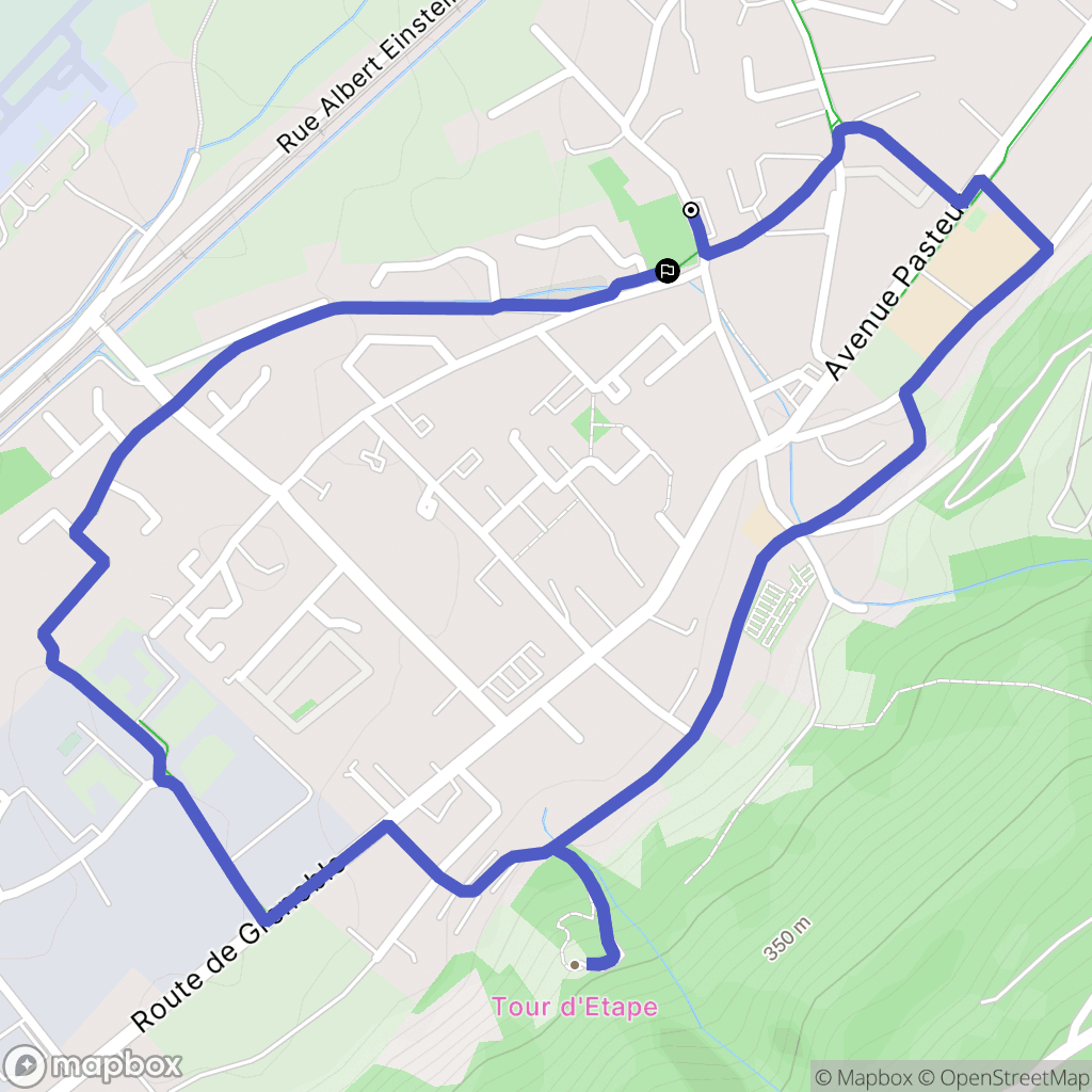 Le Versoud : carte du parcours de randonnée - France