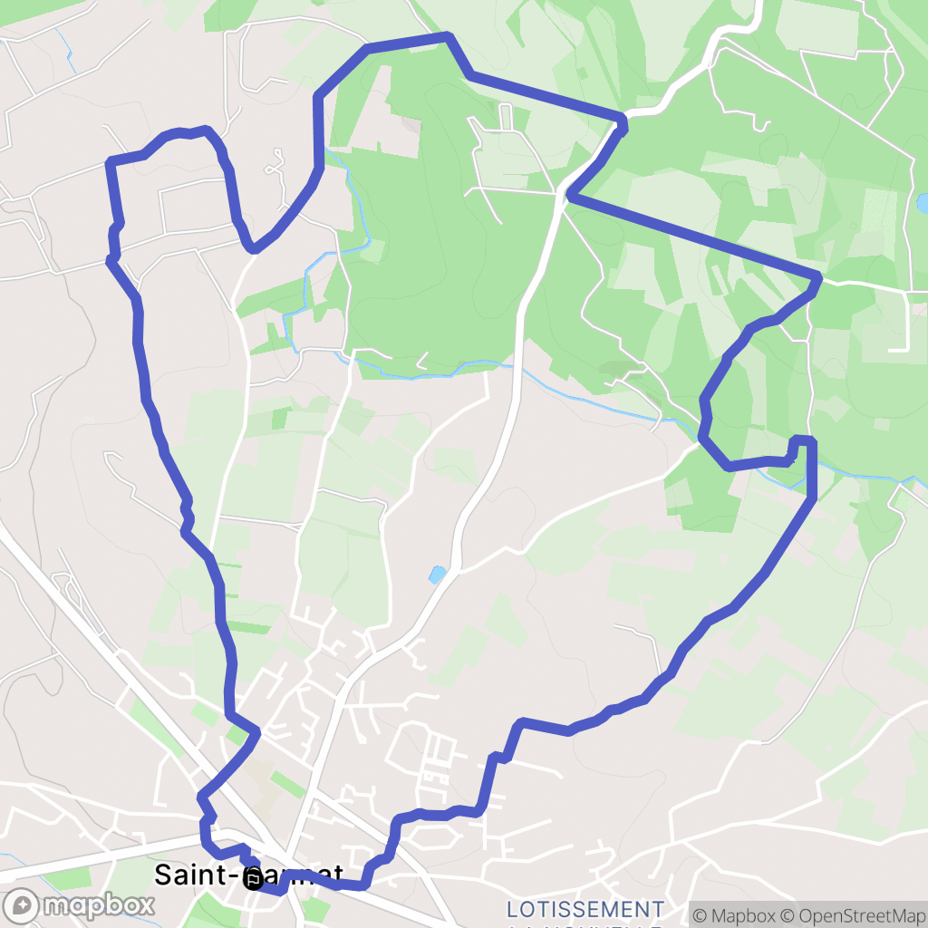 Saint-Cannat : carte du parcours de randonnée - France