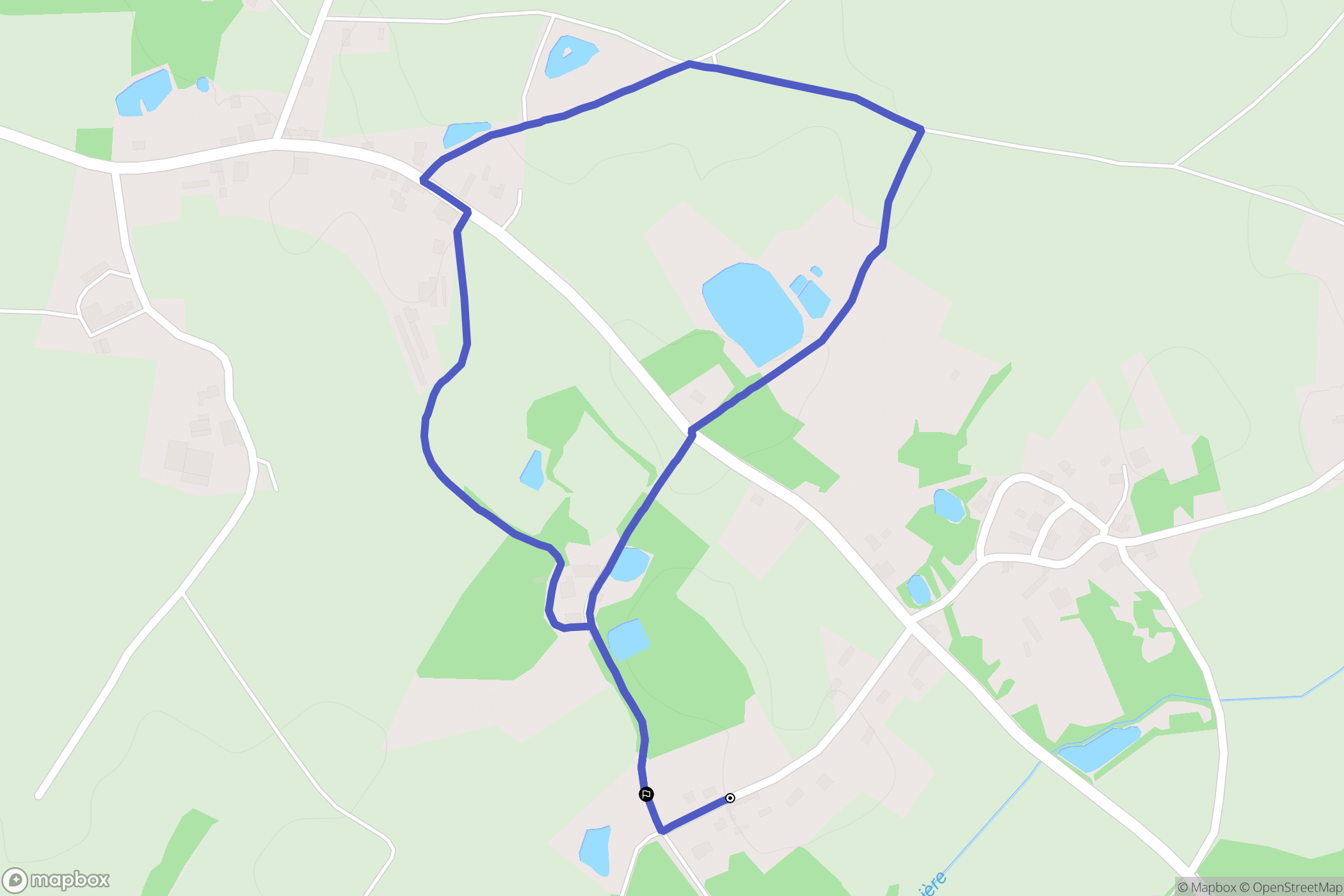 Sainte-Flaive-des-Loups : carte du parcours de randonnée - France