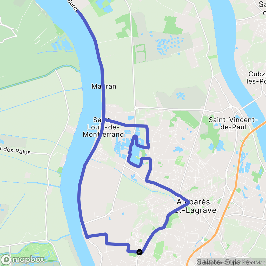 Bassens : carte du parcours de randonnée - France
