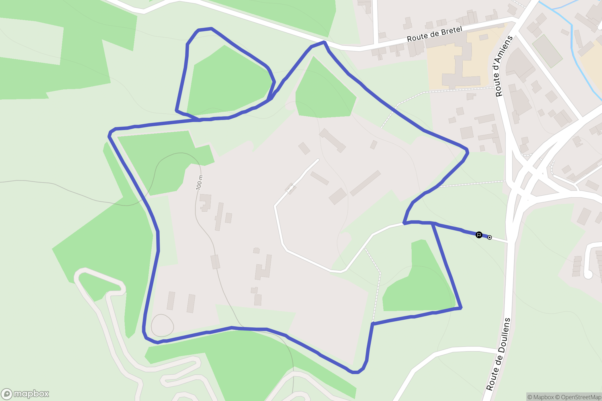 Doullens : carte du parcours de randonnée - France