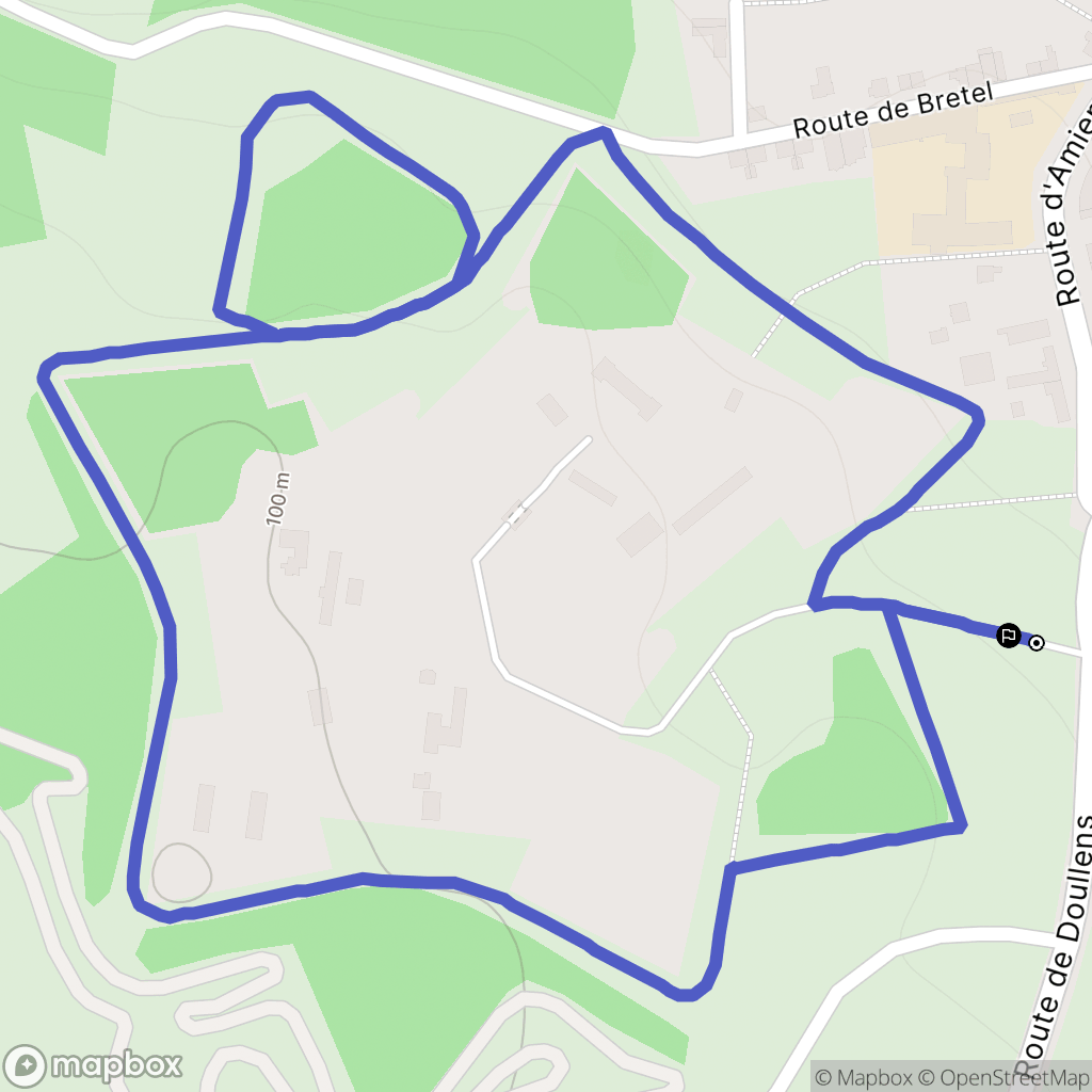 Doullens : carte du parcours de randonnée - France