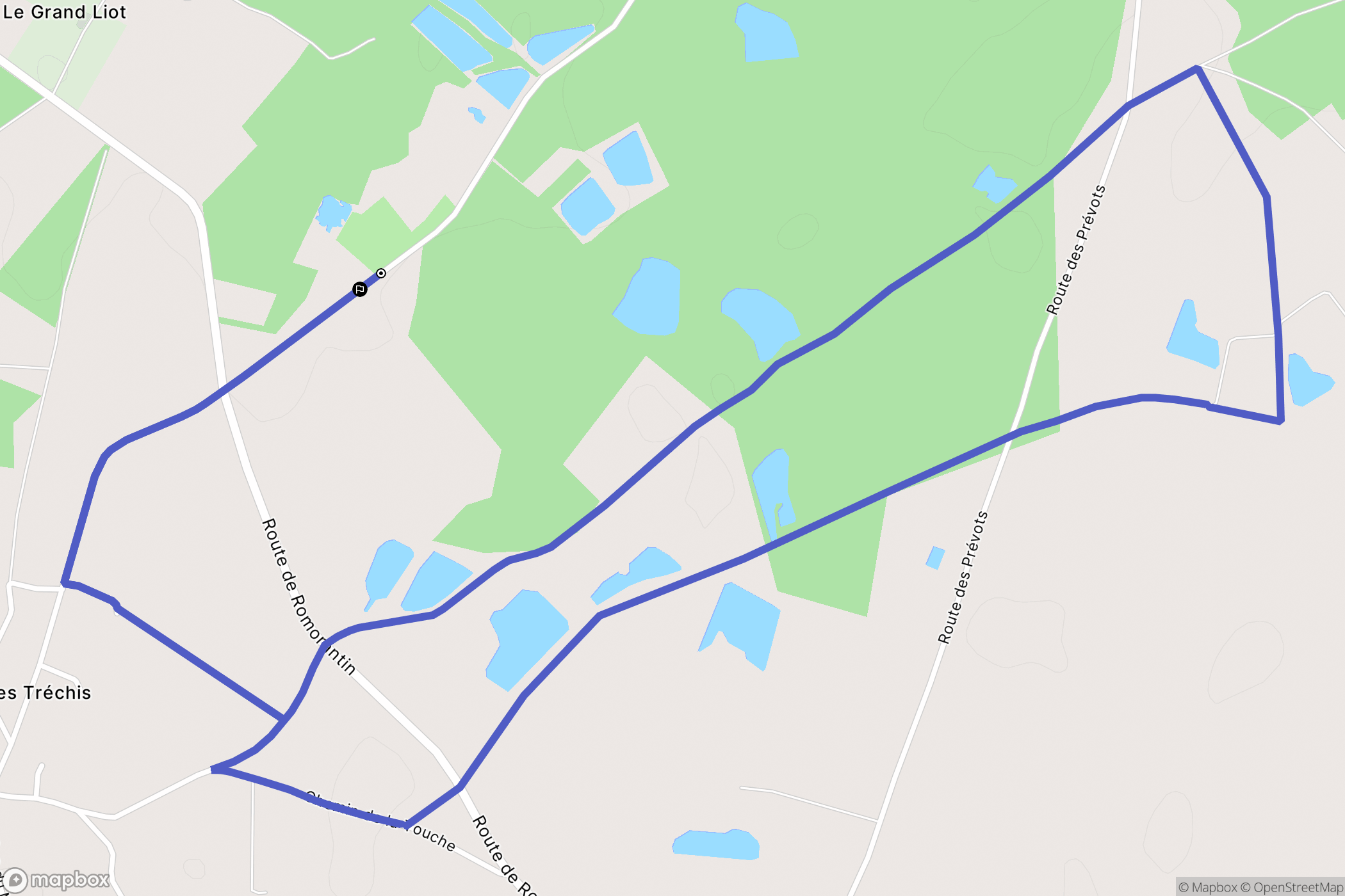 Langon : carte du parcours de randonnée - France