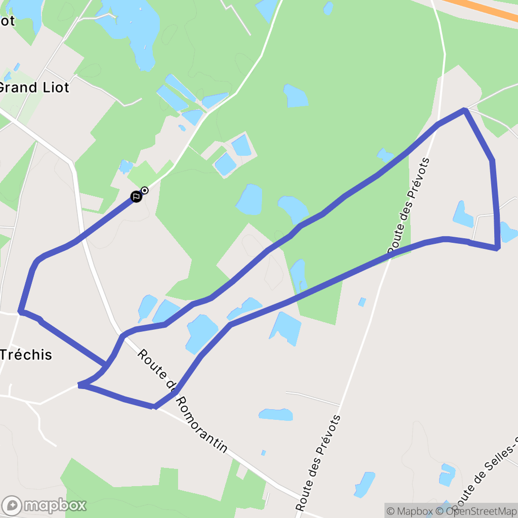 Langon : carte du parcours de randonnée - France