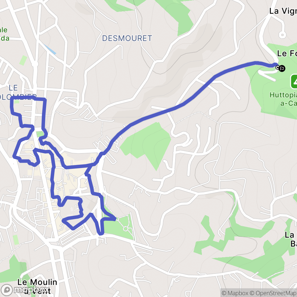 Sarlat-la-Canéda : carte du parcours de randonnée - France