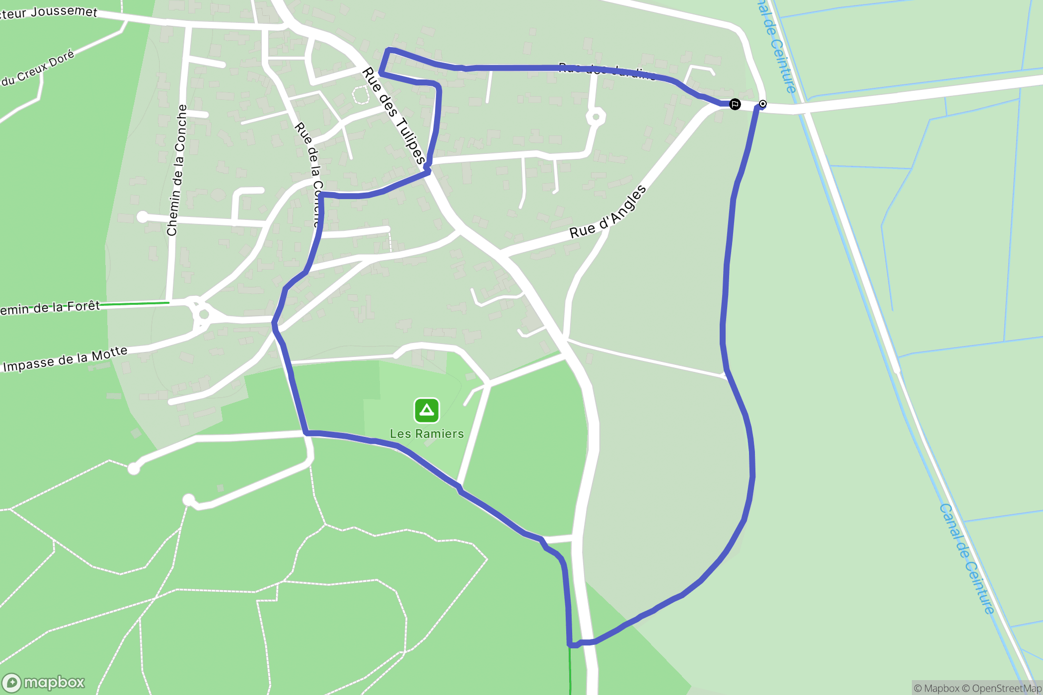 Longeville-sur-Mer : carte du parcours de randonnée - France