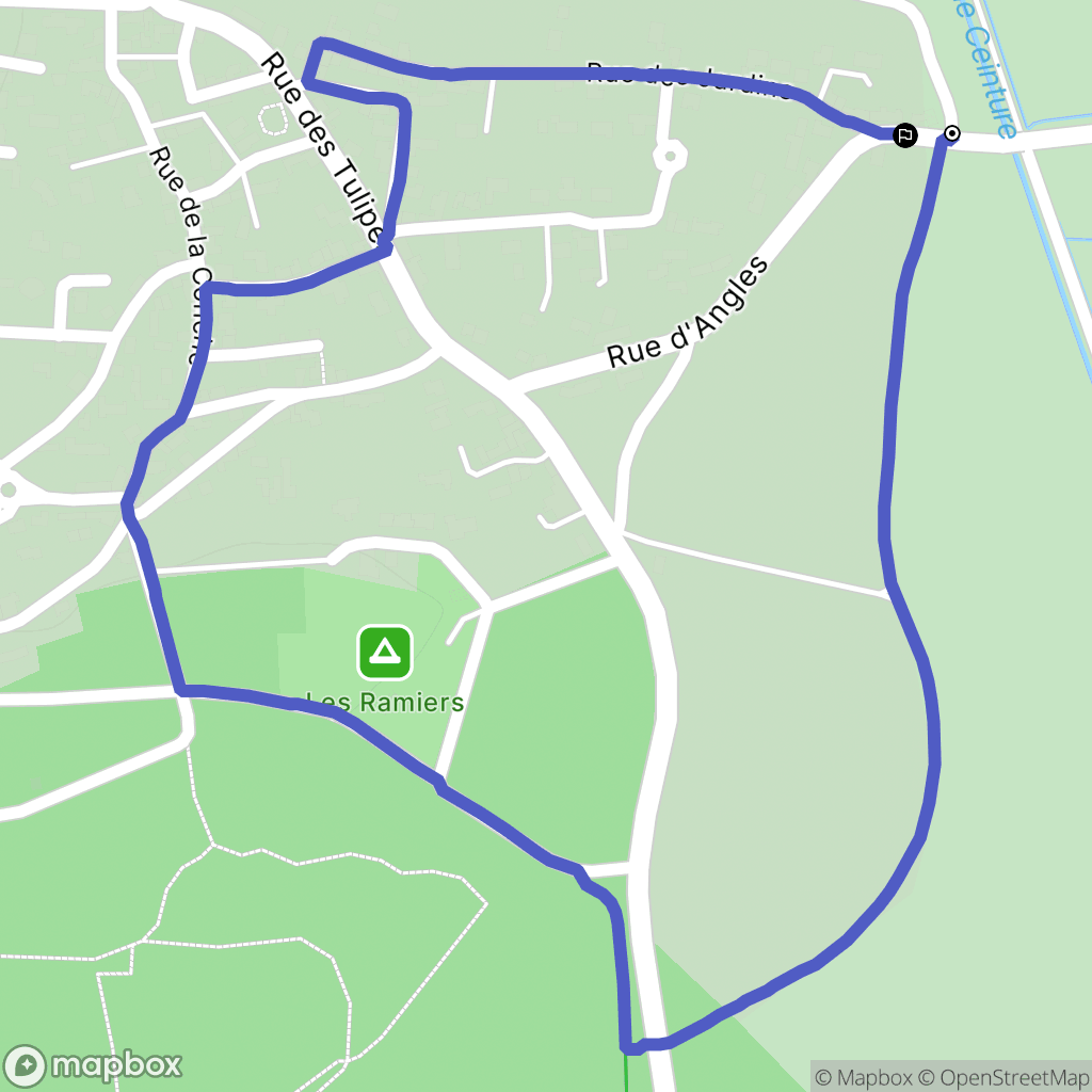Longeville-sur-Mer : carte du parcours de randonnée - France