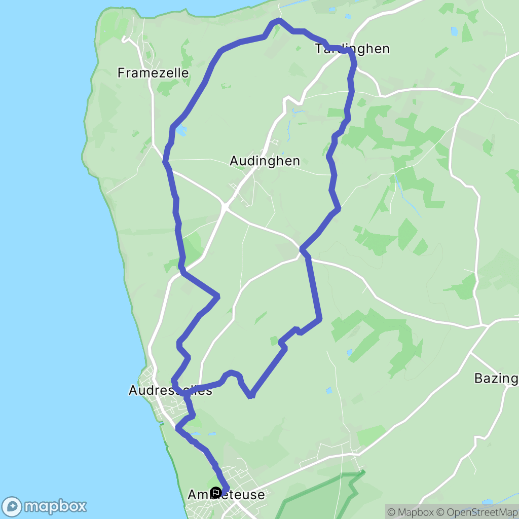 Ambleteuse : carte du parcours de randonnée - France