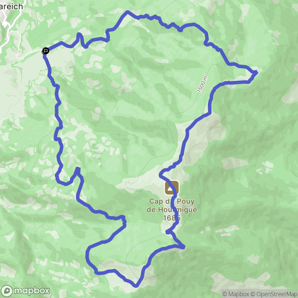 Sost : carte du parcours de randonnée - France
