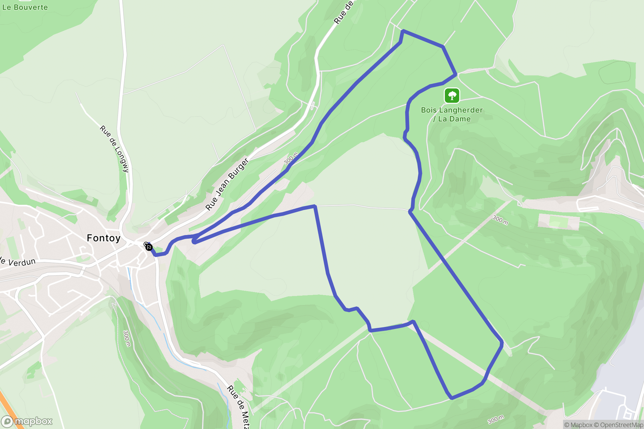 Fontoy : carte du parcours de randonnée - France