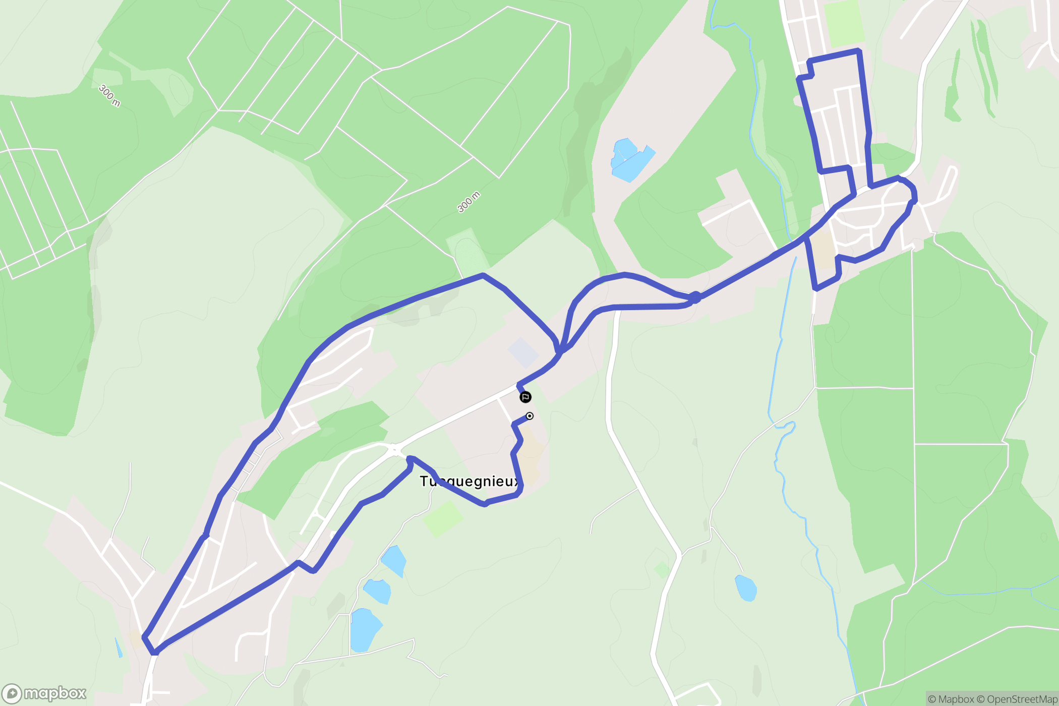 Tucquegnieux : carte du parcours de randonnée - France