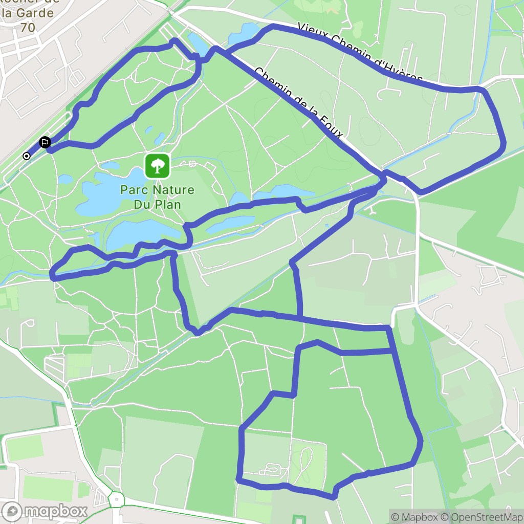 La Garde : carte du parcours de randonnée - France