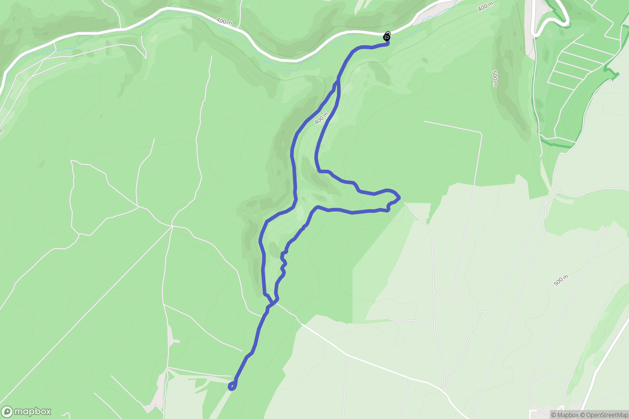 Val Suzon : carte du parcours de randonnée - France