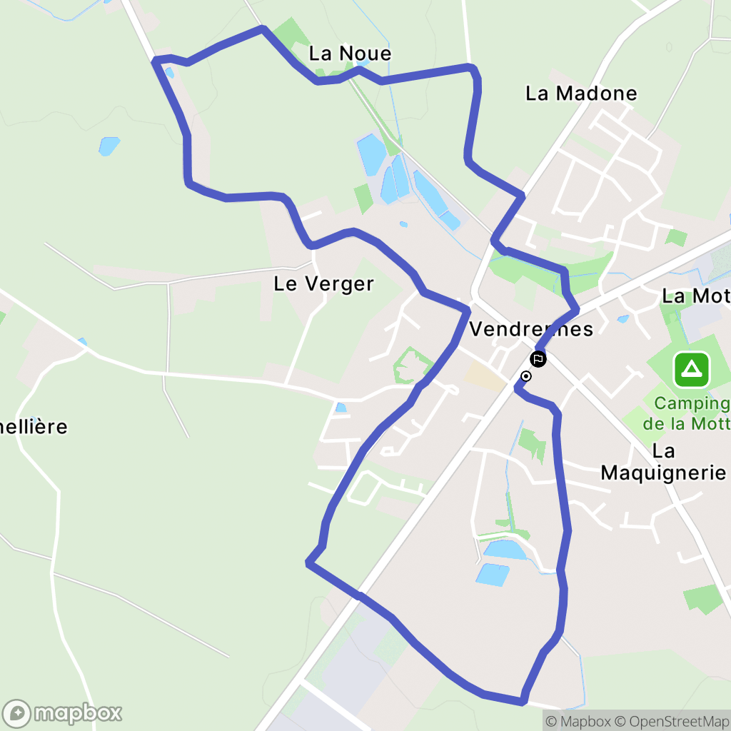 Vendrennes : carte du parcours de randonnée - France