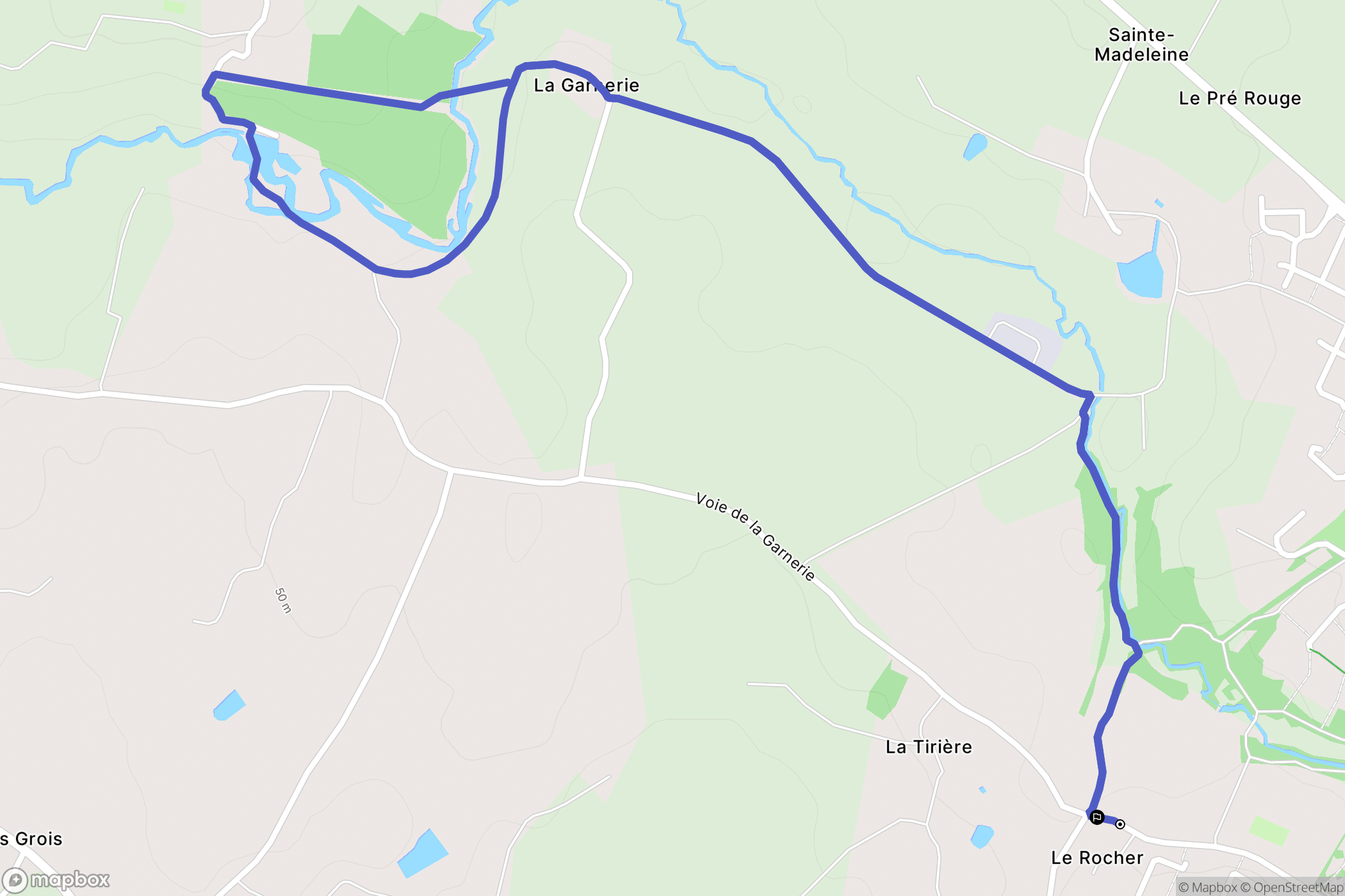 Le Poiré-sur-Vie : carte du parcours de randonnée - France