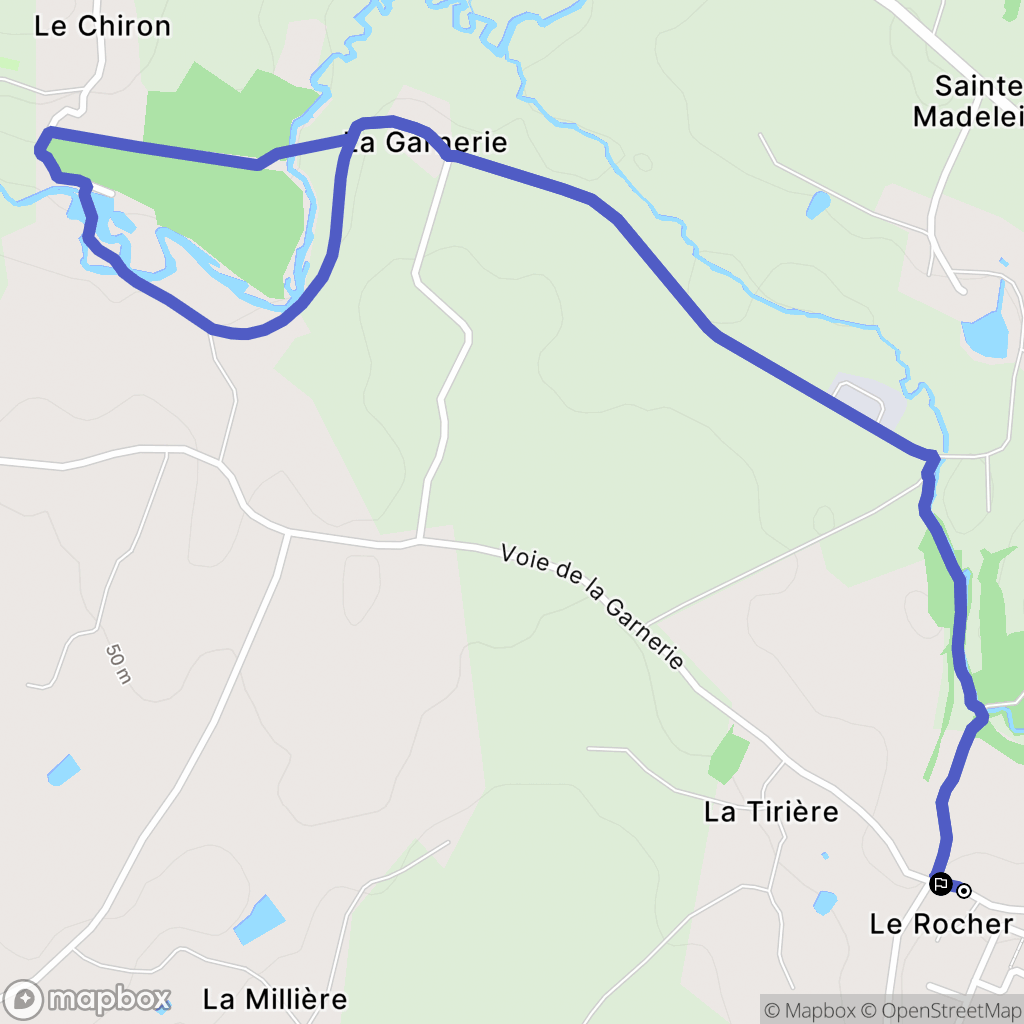 Le Poiré-sur-Vie : carte du parcours de randonnée - France
