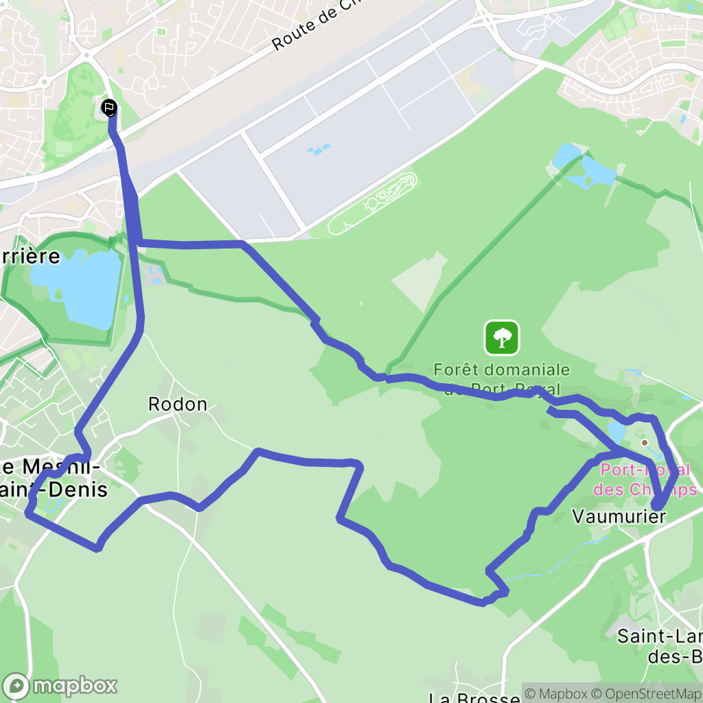 Élancourt : carte du parcours de randonnée - France