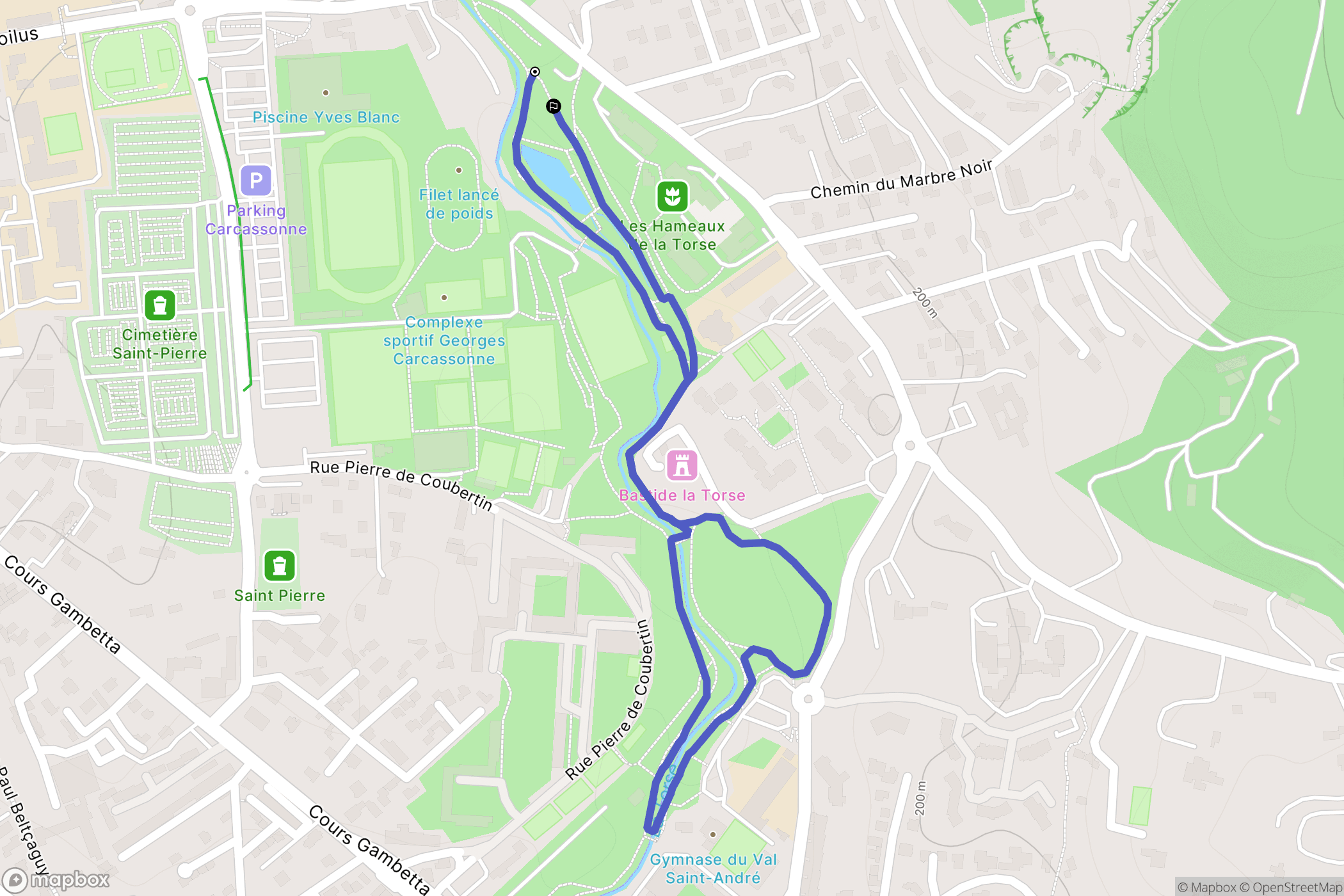 Aix-en-Provence : carte du parcours de randonnée - France