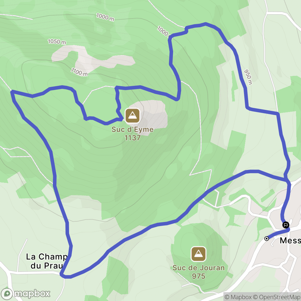 Bessamorel : carte du parcours de randonnée - France