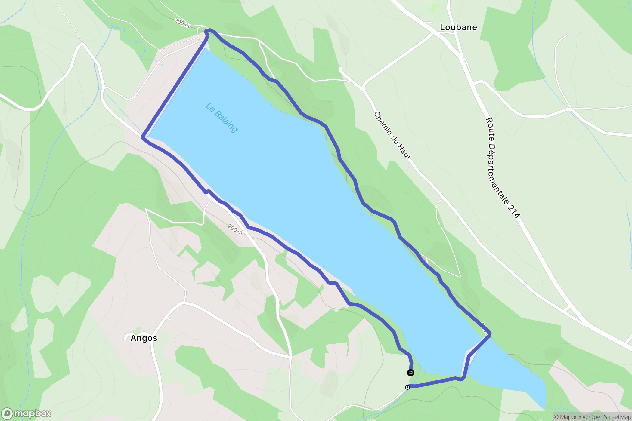 Navailles-Angos : carte du parcours de randonnée - France