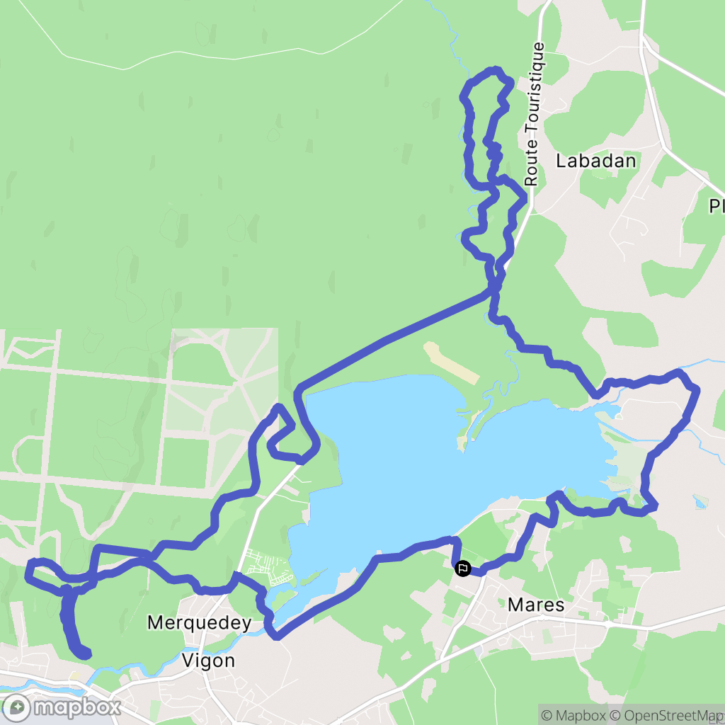 Aureilhan, Mimizan : carte du parcours de randonnée - France
