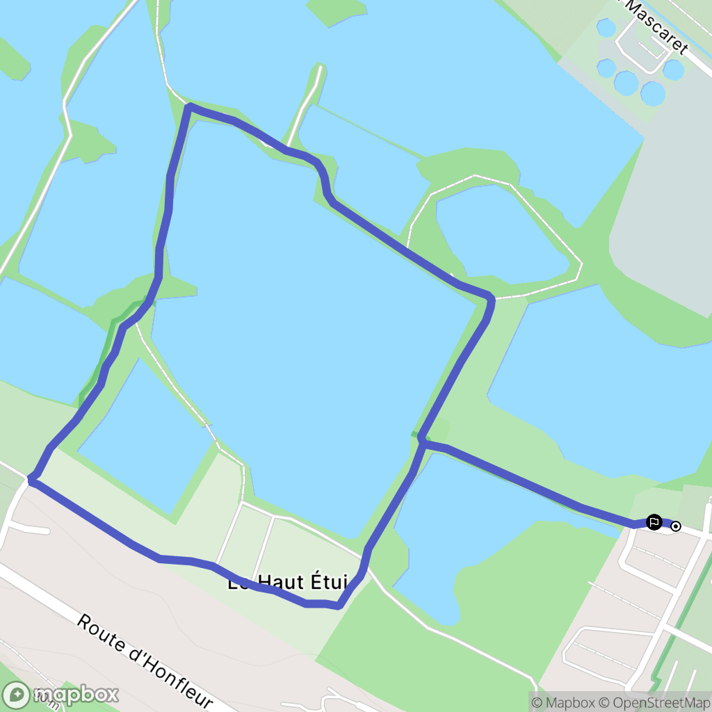 Pont-Audemer : carte du parcours de randonnée - France