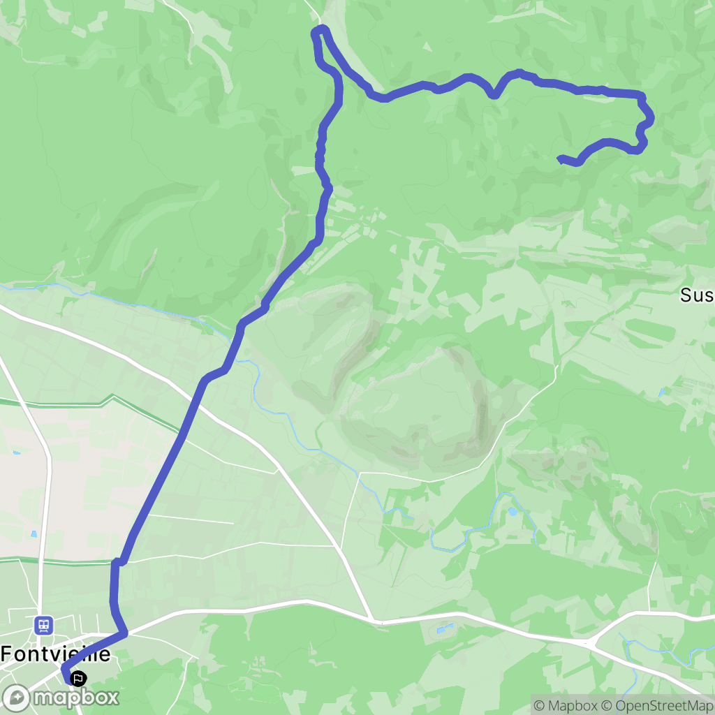 Fontvieille : carte du parcours de randonnée - France