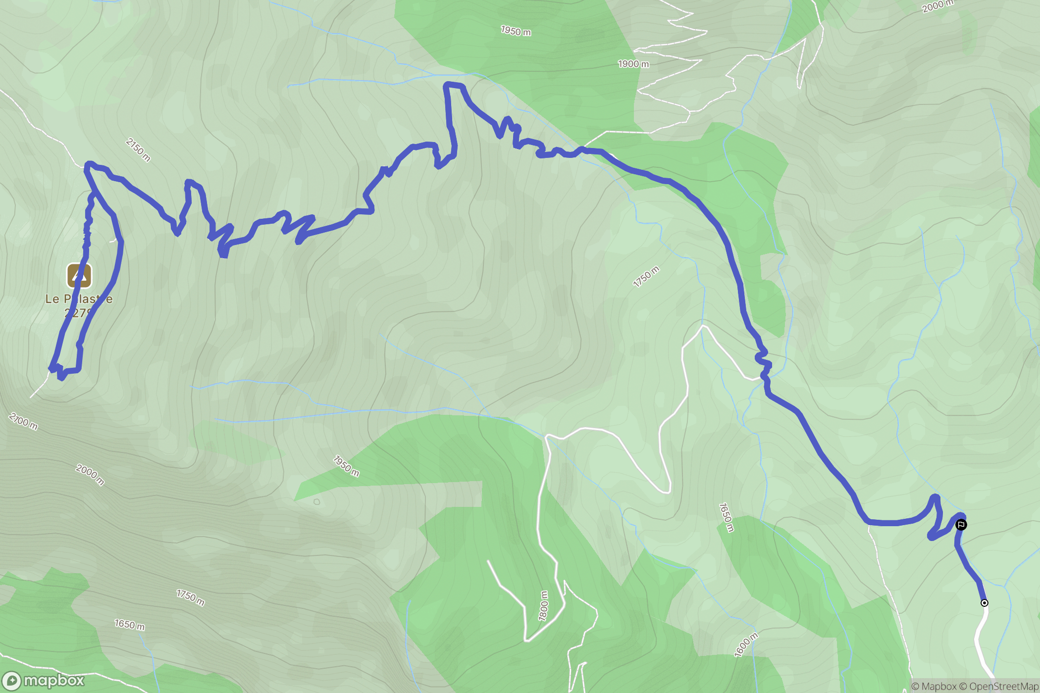 Saint-Jean-Saint-Nicolas : carte du parcours de randonnée - France