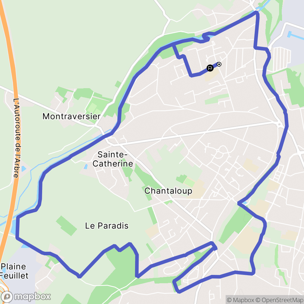 Châlette-sur-Loing : carte du parcours de randonnée - France