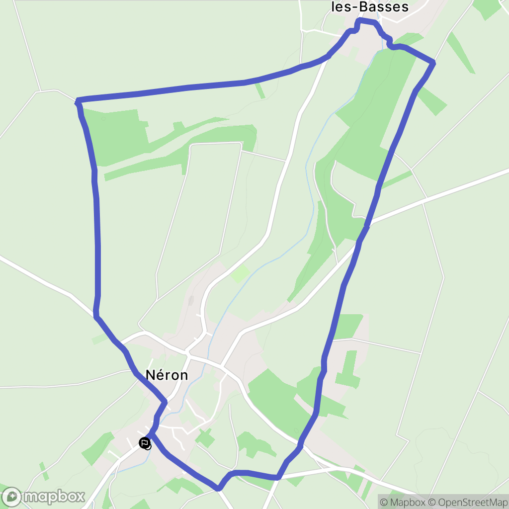 Néron : carte du parcours de randonnée - France
