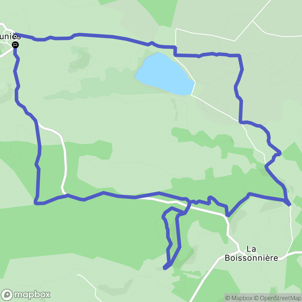 Dienne : carte du parcours de randonnée - France