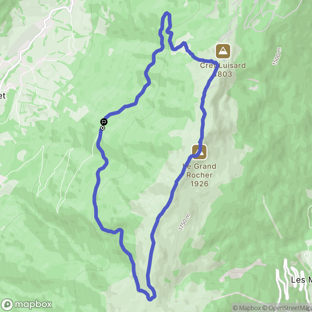 Theys : carte du parcours de randonnée - France