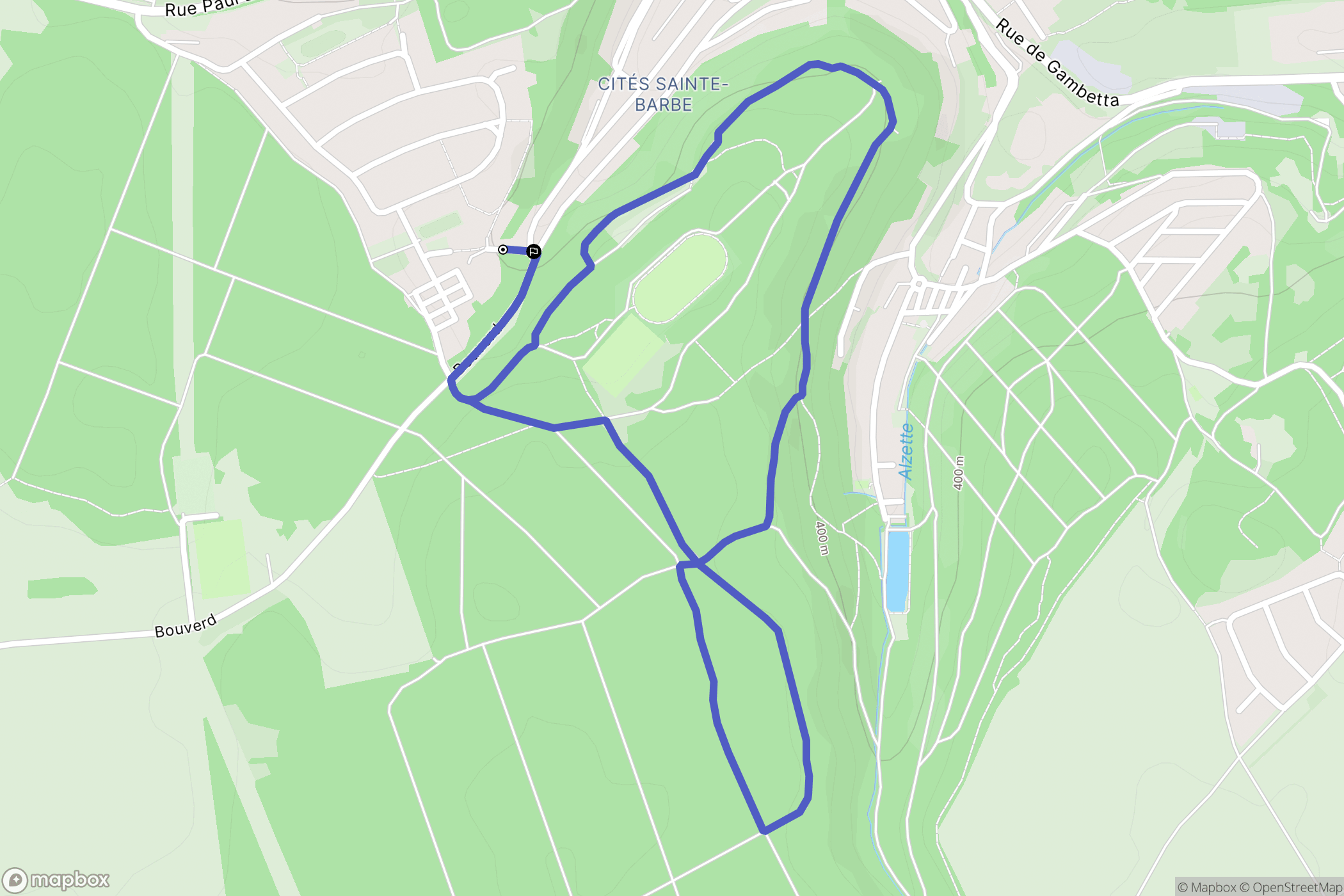 Thil : carte du parcours de randonnée - France