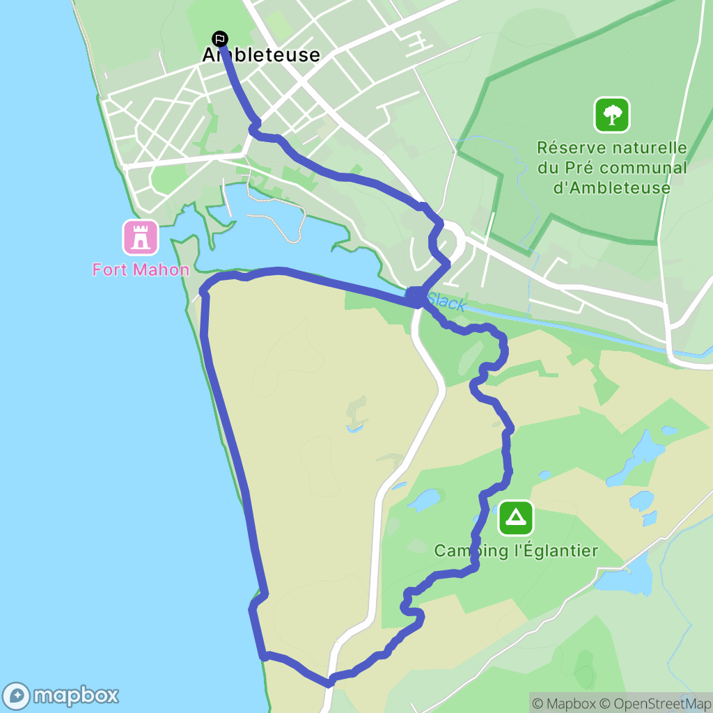 Ambleteuse : carte du parcours de randonnée - France
