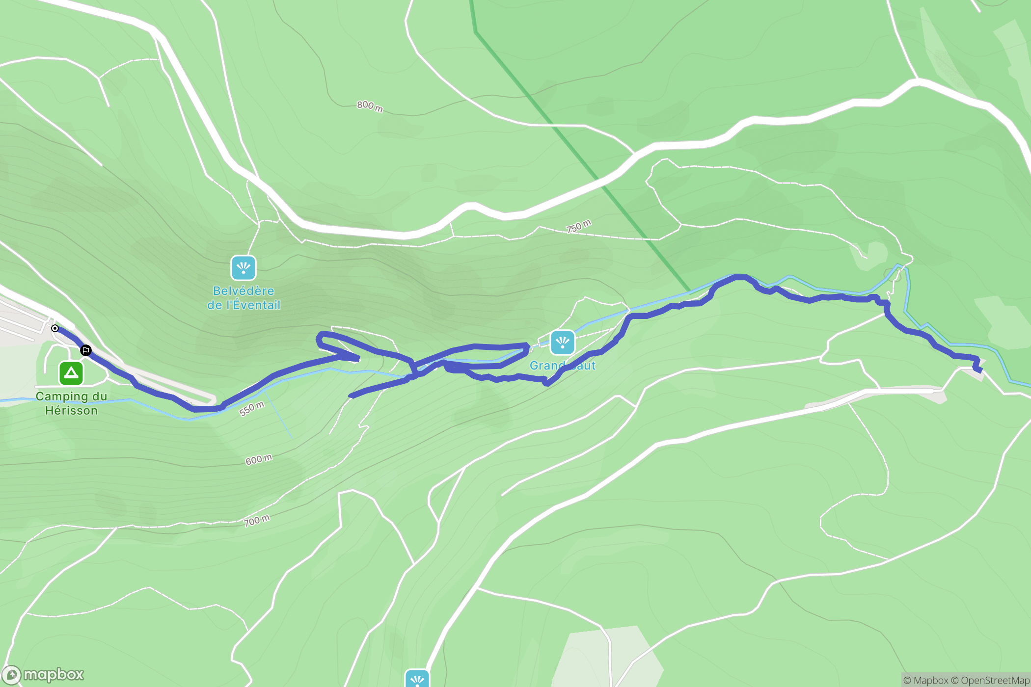 Menétrux-en-Joux : carte du parcours de randonnée - France