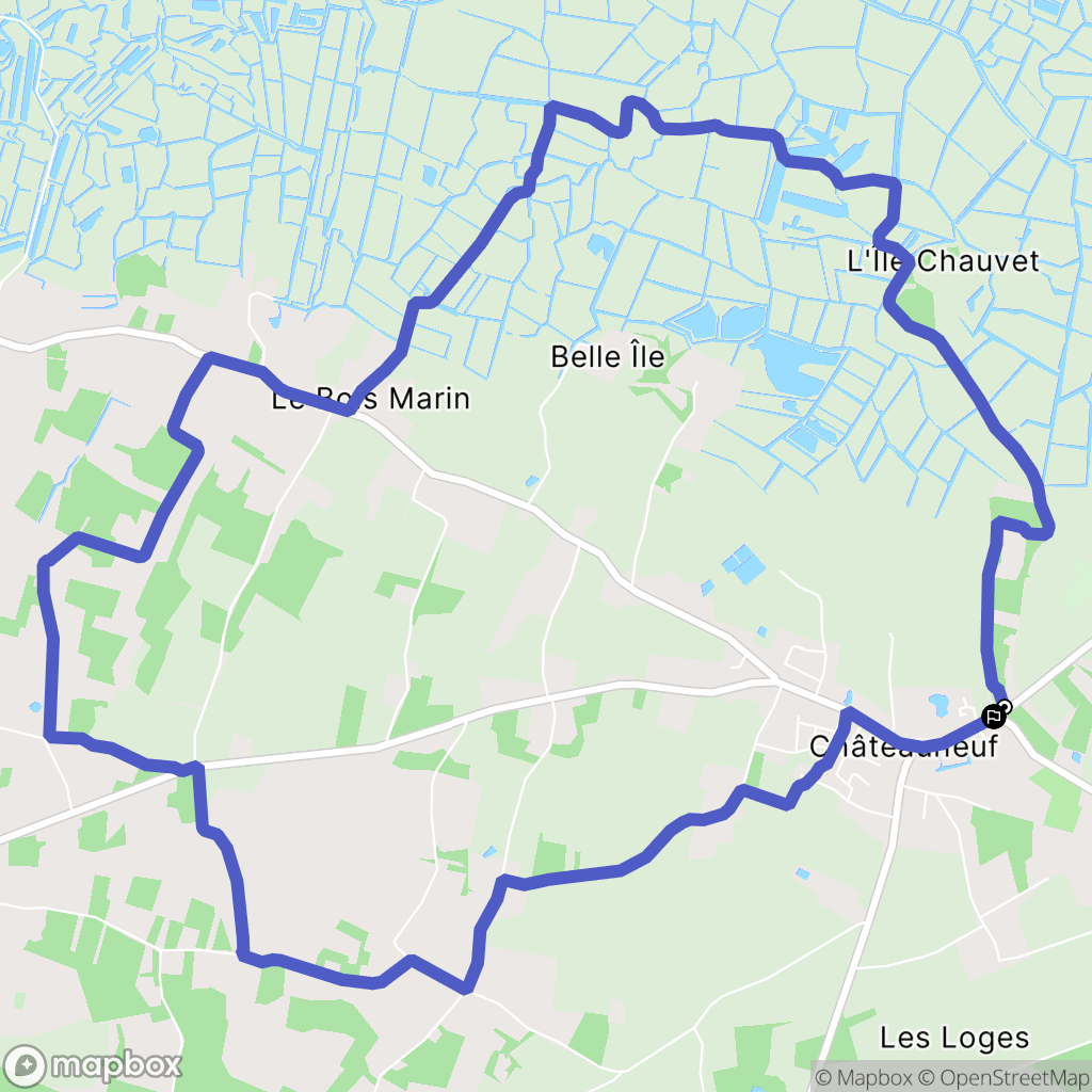 Chateauneuf : carte du parcours de randonnée - France