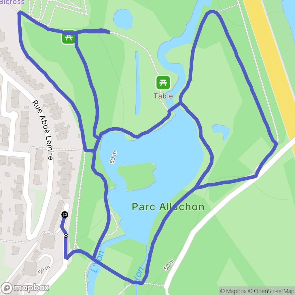 La Roche-sur-Yon : carte du parcours de randonnée - France