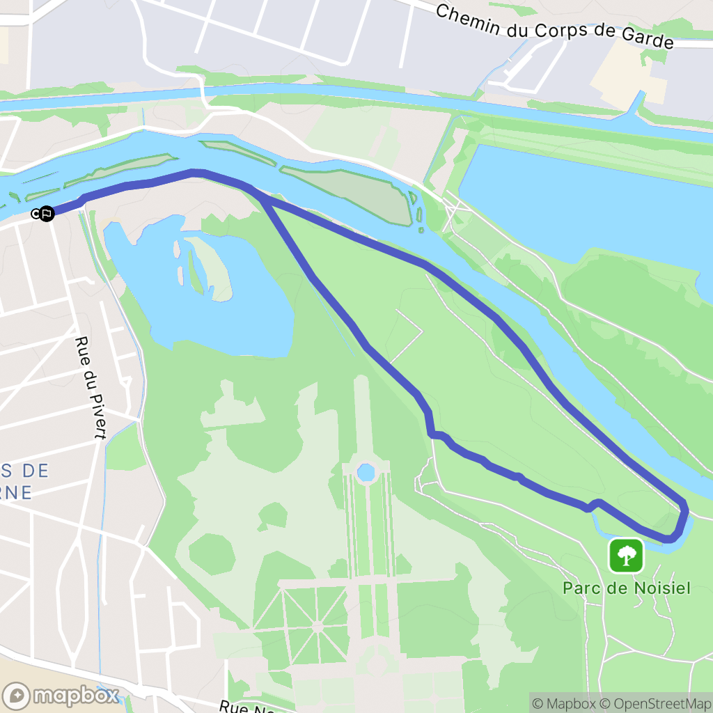 Gournay sur Marne : carte du parcours de randonnée - France