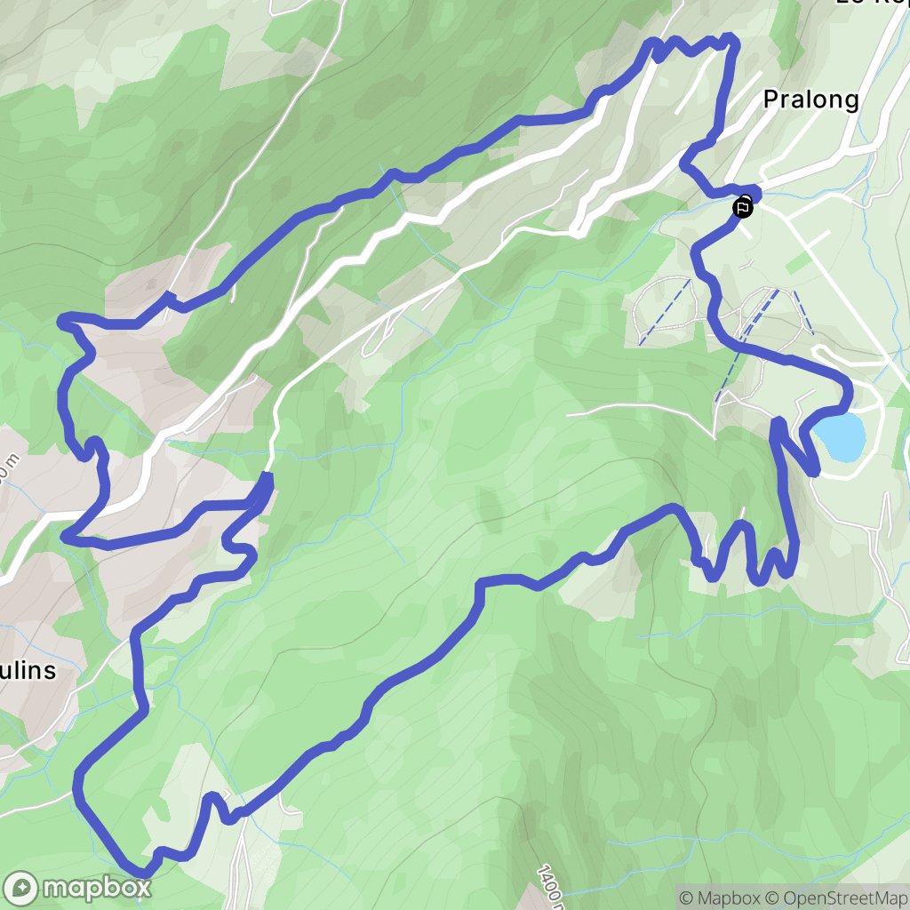 Le Reposoir : carte du parcours de randonnée - France