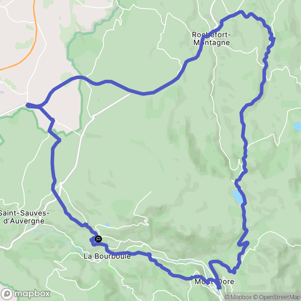 Murat-le-Quaire : carte du parcours de randonnée - France