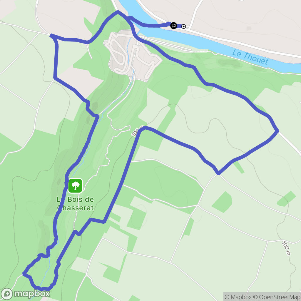 Thouars : carte du parcours de randonnée - France